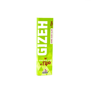 Gizeh King Size Slim + Tips Super Fine, green booklet