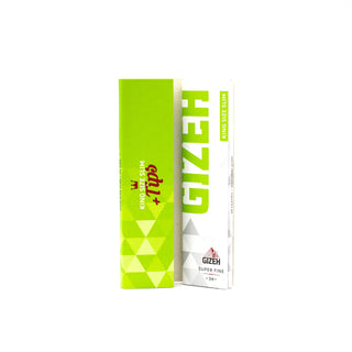 Gizeh King Size Slim + Tips Super Fine, green booklet