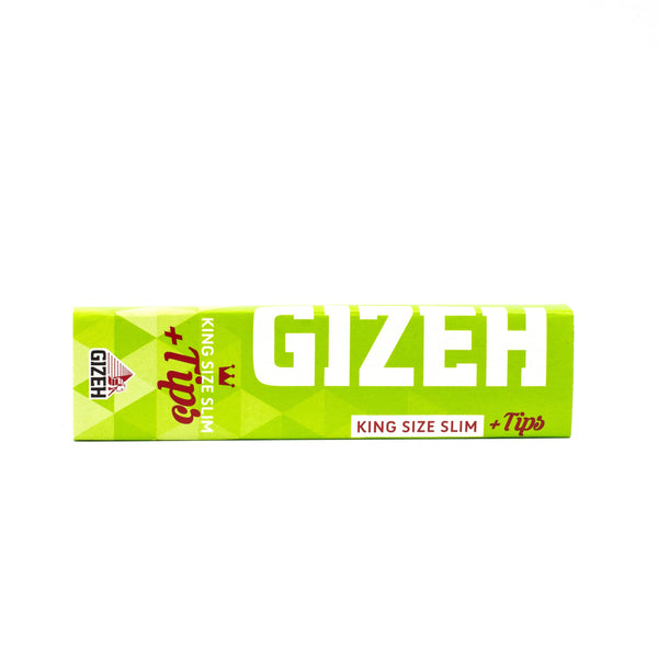 Gizeh King Size Slim + Tips Super Fine, green booklet