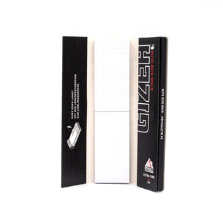 Gizeh King Size Slim + Tips Black Extra Fine, black booklet