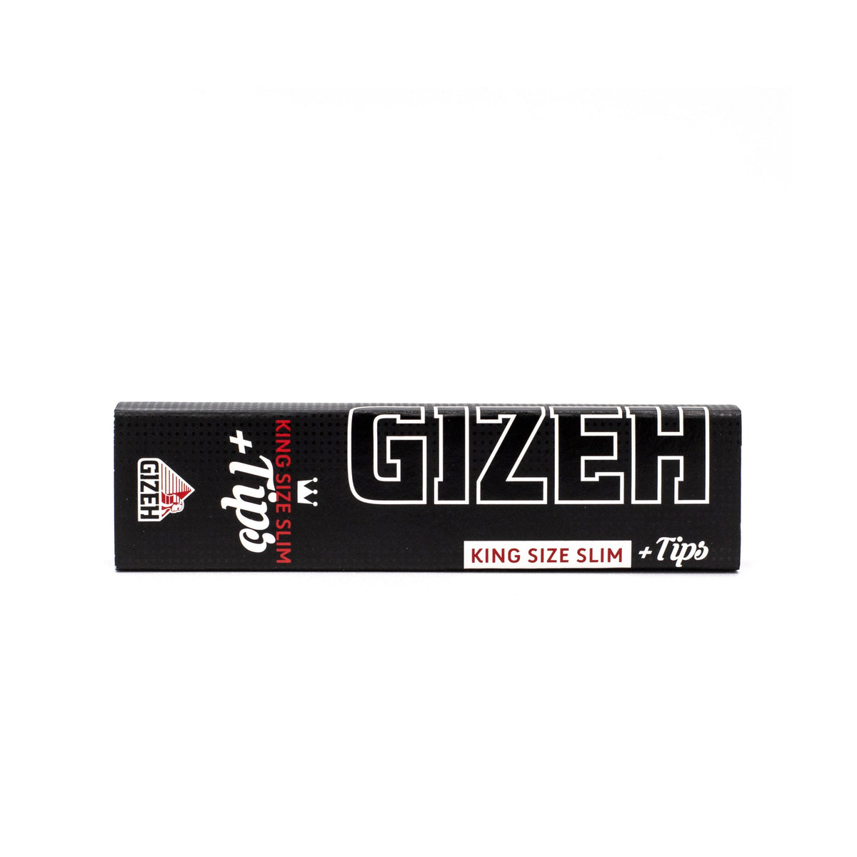 Gizeh King Size Slim + Tips Black Extra Fine, black booklet
