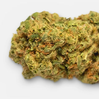 Amnesia CBD flower with 12 % CBD, a single bud close up
