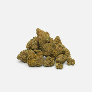 Blueberry Muffin CBD flower with 10 % CBD, a pile of buds