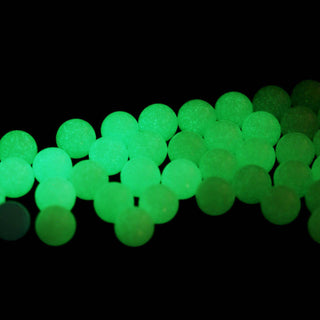 Glow in the dark terp pearls in green, glowing in the dark