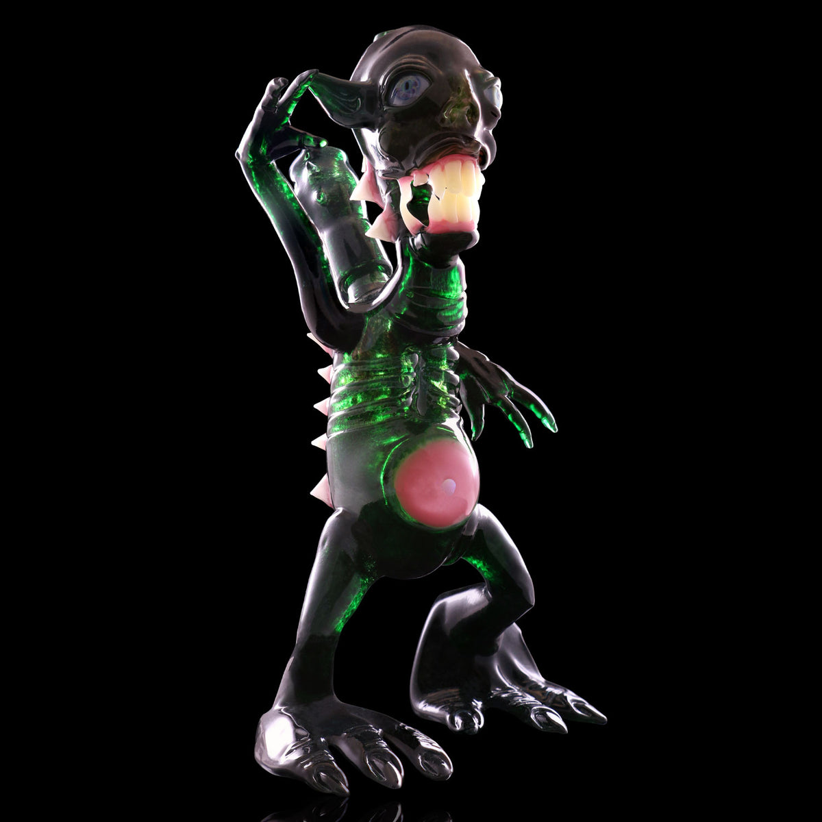 Salt Glass Naked Green Alien