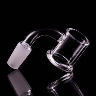 XL quartz banger with 25 mm diameter and bevelled edge, full view